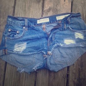 Denim shirt shorts by Bullhead